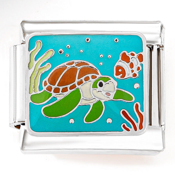 Wholesale Italian Charm Bracelet 9mm DIY Splicing Mountaineering Team Sunflower Stainless Steel Composable Bracelet