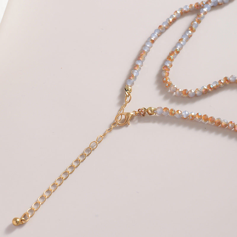 Wholesale Glass Beads Beaded Long Necklace Sweater Chain ACC-NE-Yuchen004