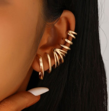 Wholesale Dragon Ear Cuff Clip On Earrings For Women Punk Style Non Pierced Zircon Ancient Silver Stylish Jewelry Gift