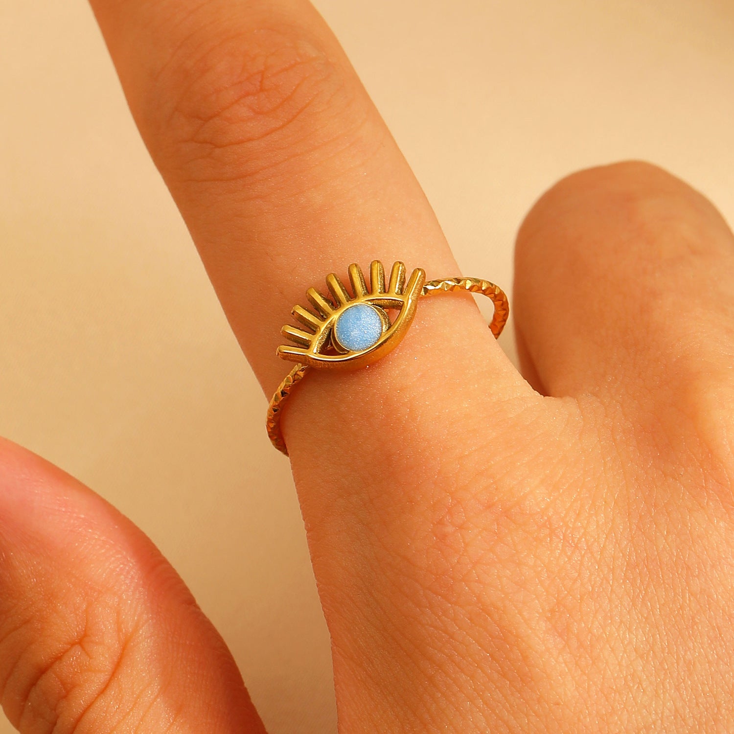 Wholesale  stainless steel exaggerated eye ring