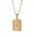 Wholesale  18K gold square brand stainless steel letter pendant necklace