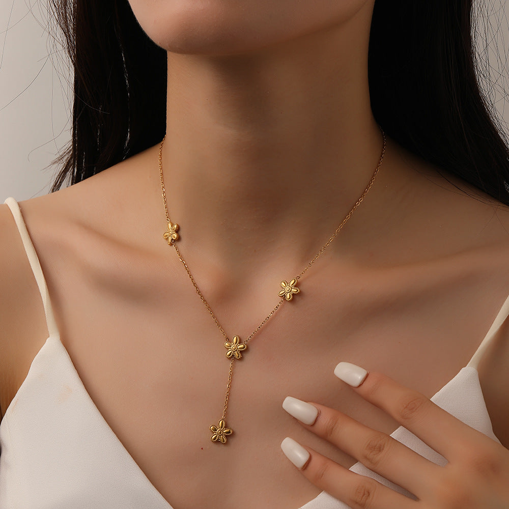 Wholesale Lovely  Design Stainless Steel Bracelet and Necklace Set Fashion Accessory