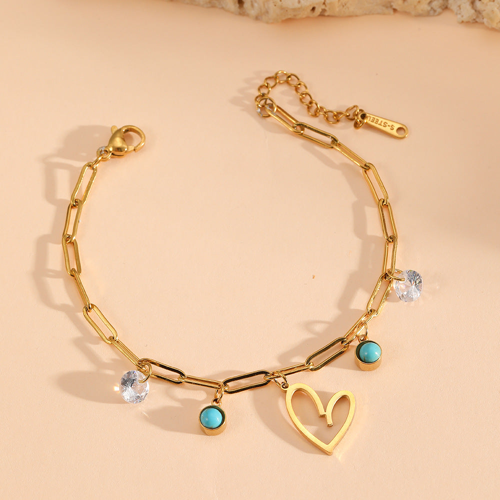 Wholesale Titanium Steel Bracelets Heart Bracelets