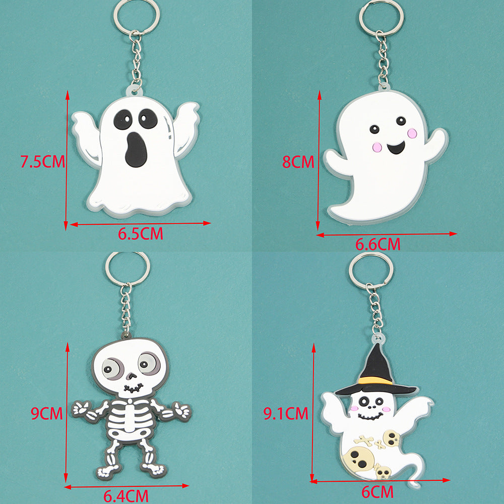 Wholesale Halloween Soft Glue Bat Ghost Keychains ACC-KC-Shengh001