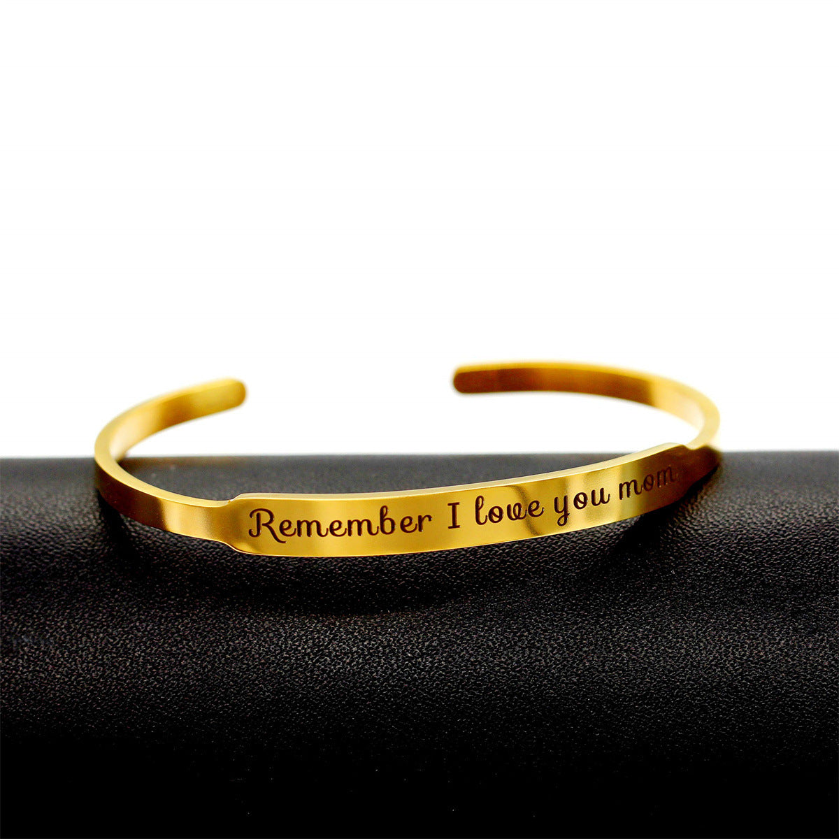 Bracciale aperto a forma di C inciso in acciaio inossidabile all'ingrosso