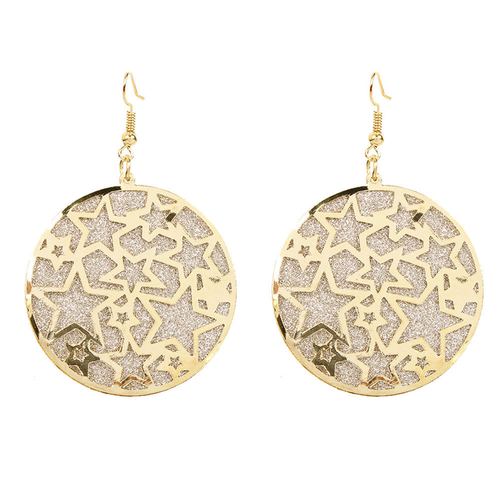 Wholesale retro alloy leaf frosted earring