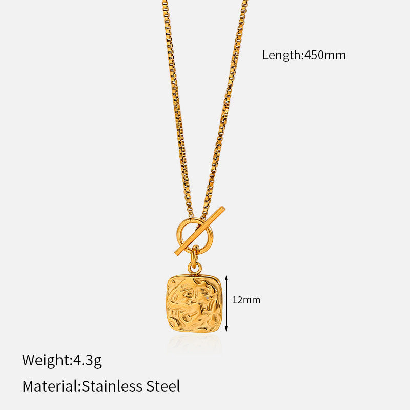 Wholesale Stainless Steel Pendant 18K Furnace Real Gold Necklace