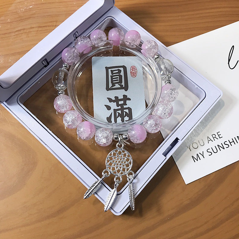 Wholesale Fairy Glass Dream Catcher Bracelet - Trendy Handmade Jewelry Accessory