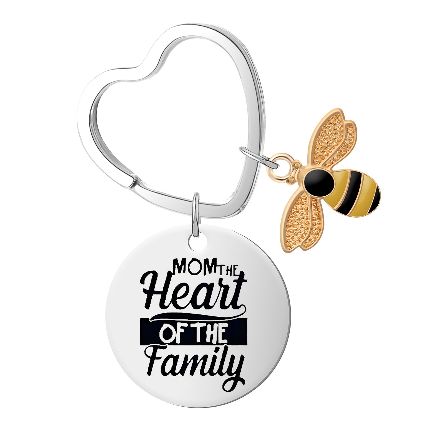 Wholesale Halloween keychain pendant stainless steel laser engraved round keychain