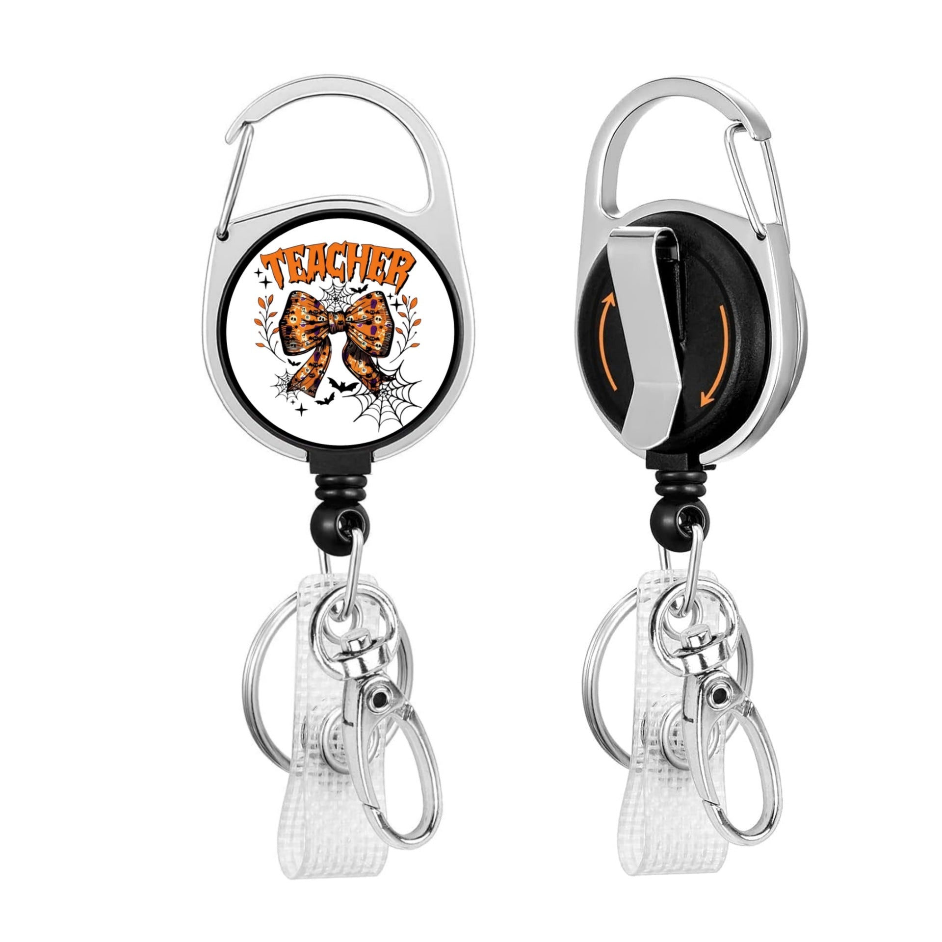 Wholesale Halloween Black Series Acrylic Retractable Clip Badge Keychain