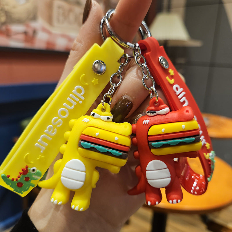 Wholesale Cartoon Dinosaur PVC Soft Keychains Cute Keychain ACC-KC-YiZhuo004
