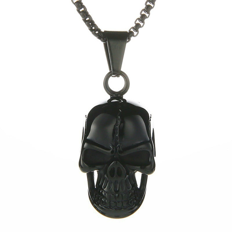 Wholesale exaggerated personality oversized skull necklace