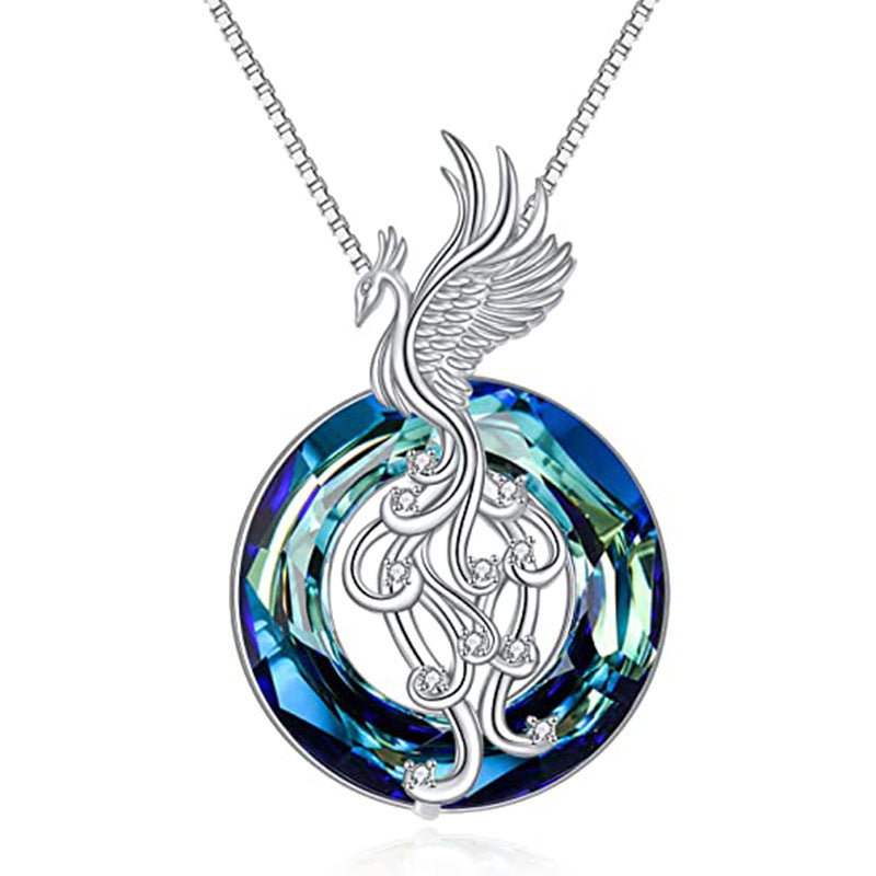 Wholesale Firebird Crystal Pendant Alloy Necklace
