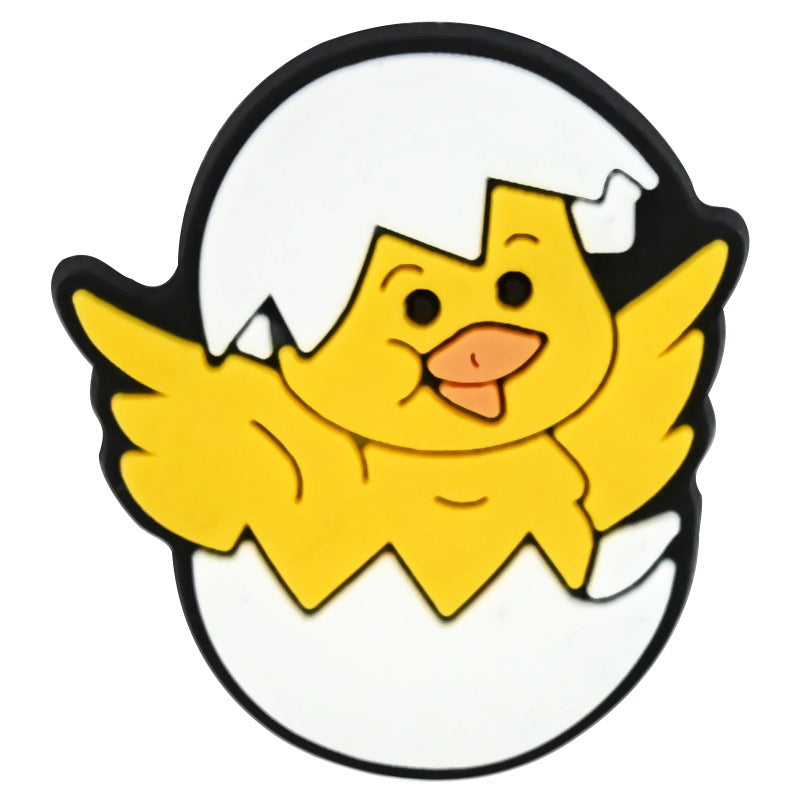 Decorazione casuale all'ingrosso della fibbia della scarpa in gomma morbida in PVC da fattoria da 100 pezzi