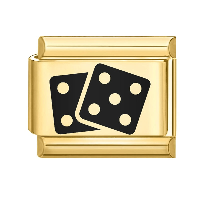 Wholesale Italian modular handmade black modular stainless steel bracelet DIY