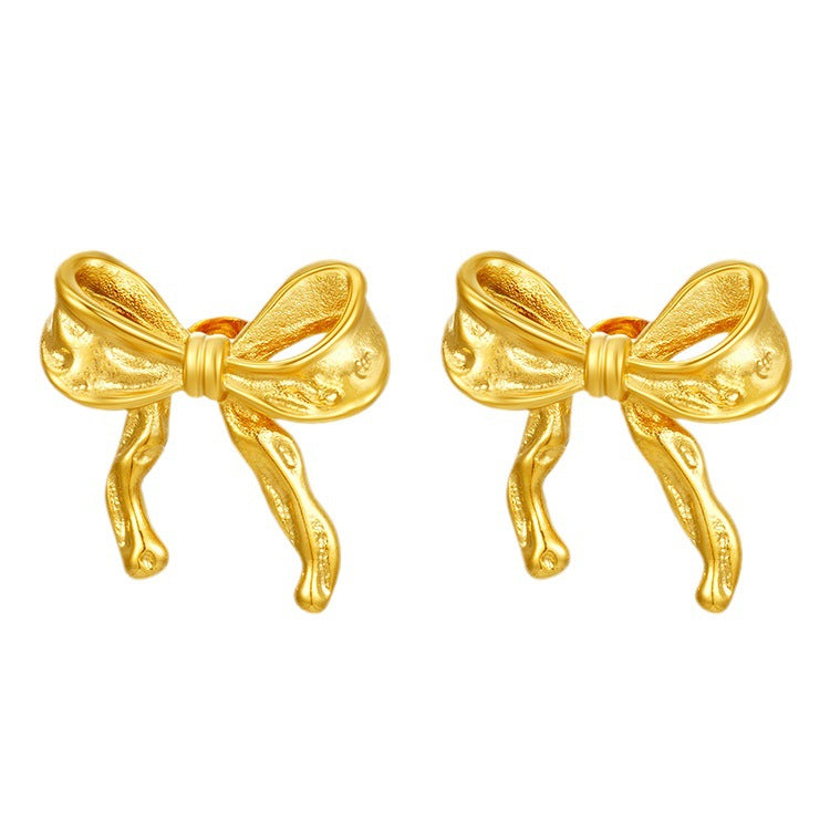 Wholesale Stainless steel bow earrings