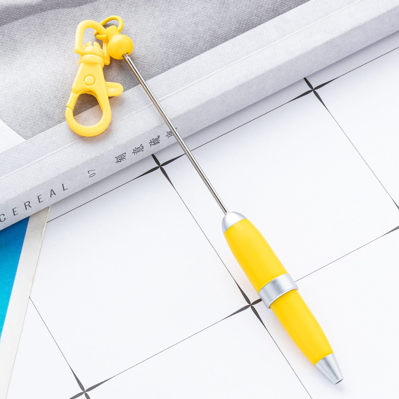 Wholesale Beaded Pen Printable Logo Short Portable  Pen