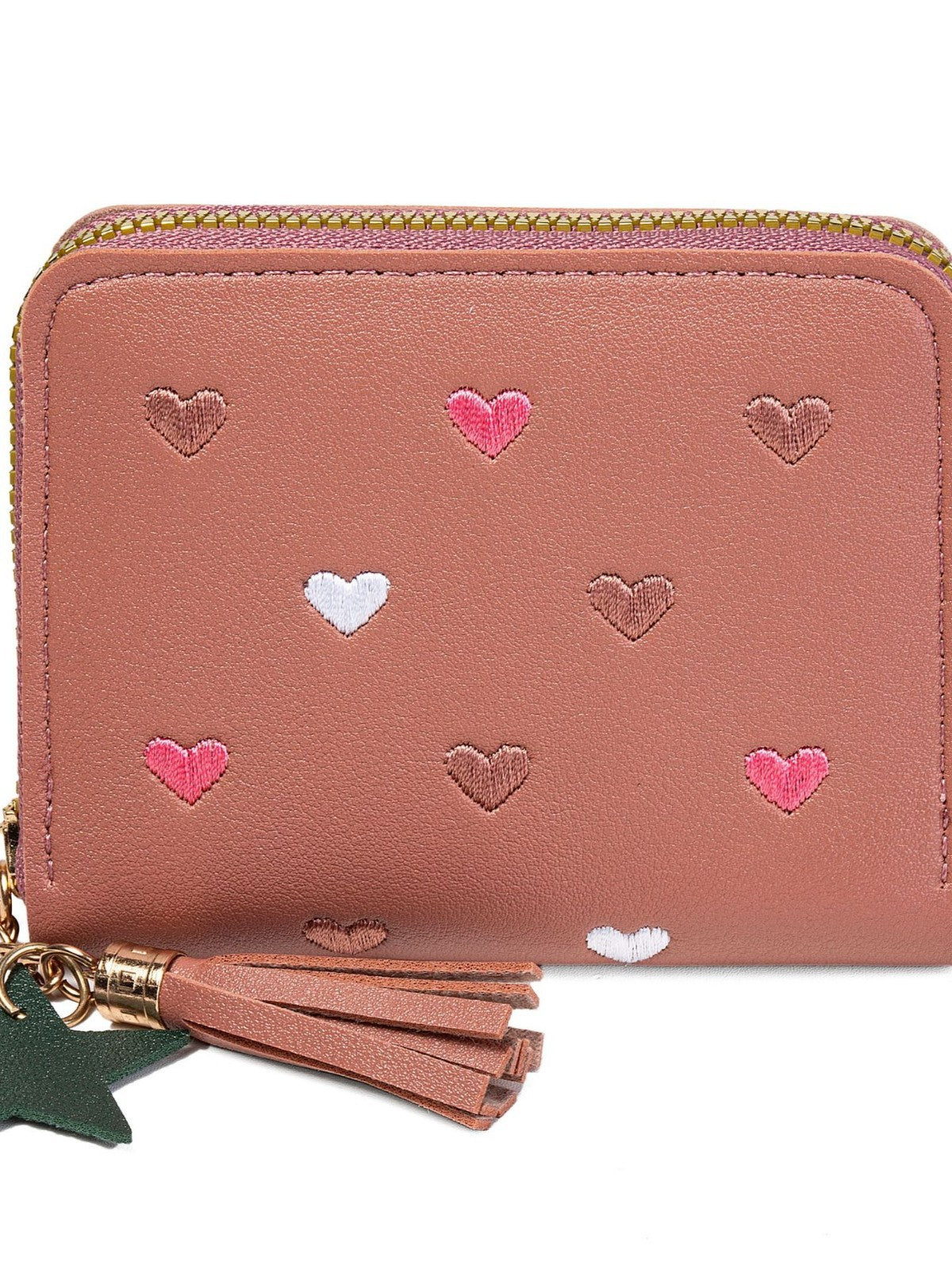 Wholesale Tassel Zipper Wallet for Women Cute Coin Purse Bright Red Chic Fashion Accessory