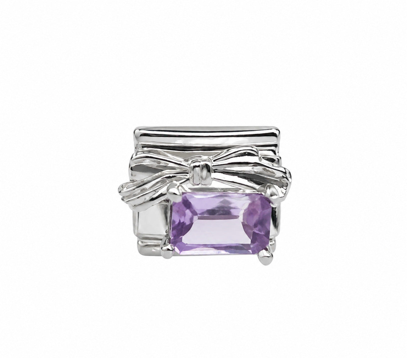 Wholesale Chic Stainless Steel Fashion Bracelet with Purple Crystal Butterfly Star Moon Design Boutique Resale
