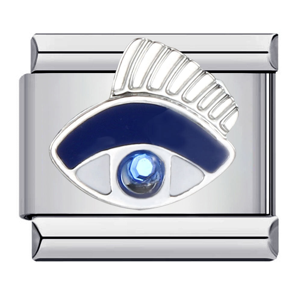 Wholesale Italian Evil Eye Modular Bracelet,  Stainless Steel Cartoon DIY Jewelry for Boutique Resale