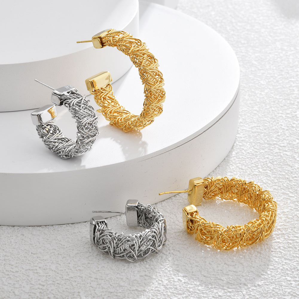 Wholesale Braided wire wrapped earrings