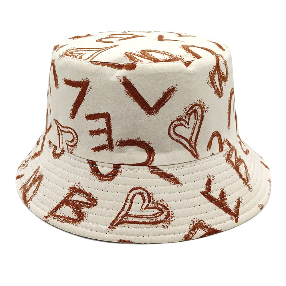 Wholesale Heart letter bucket hat