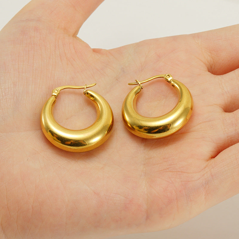 Wholesale stainless steel hollow earrings