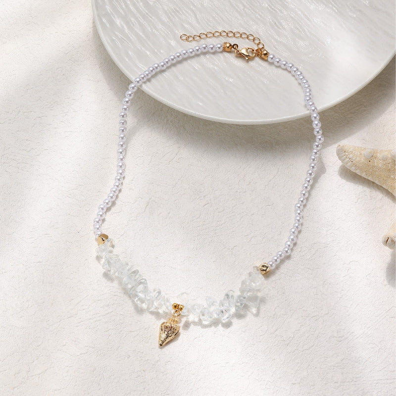 Wholesale  shell fashion pendant clavicle chain summer  necklace
