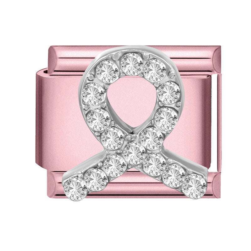 Wholesale Trendy Pink Zodiac Pisces Bracelet Charm Stainless Steel Crystal DIY Jewelry Accessory For Party Gift