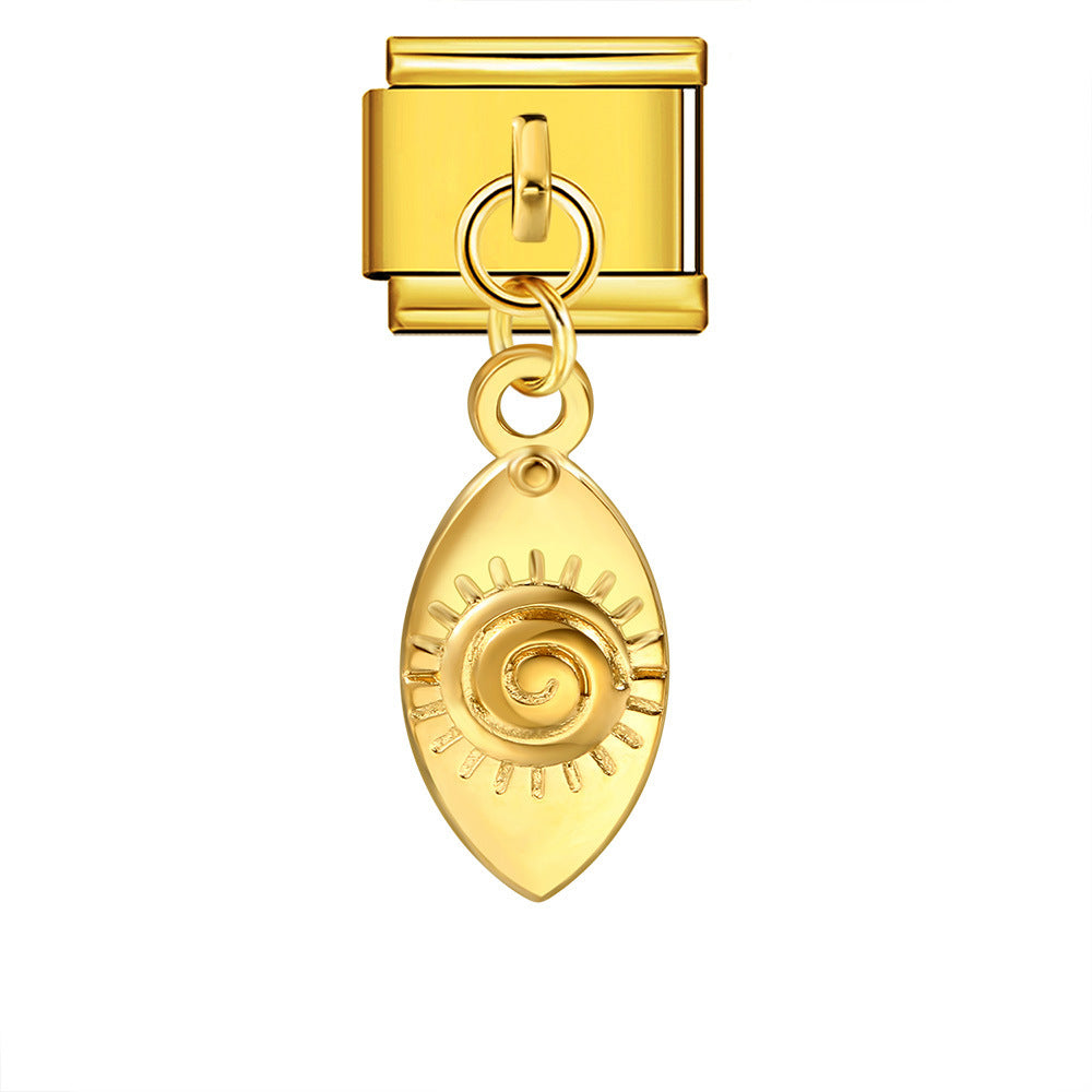 Wholesale  Italian Charm Bracelet 9mm DIY single hook pendant Creative Stainless Steel Composable Bracelet