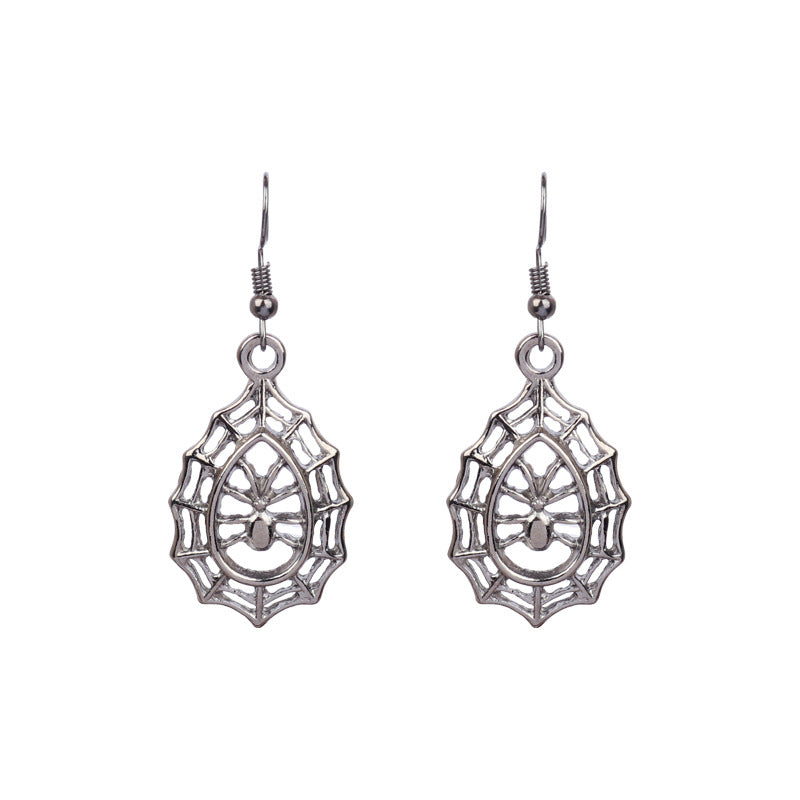 Wholesale  Skull  Web Earrings Dark Wind Style Alloy Jewelry Accessory Gift