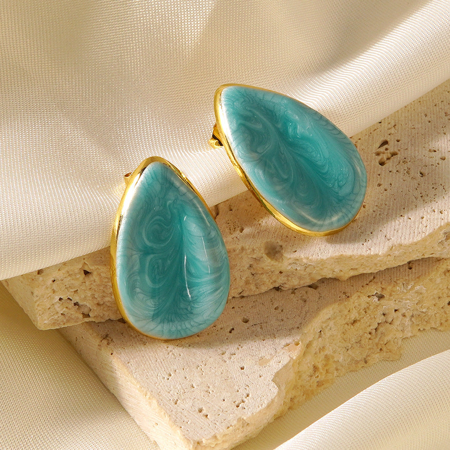 Wholesale Stainless steel teardrop earrings