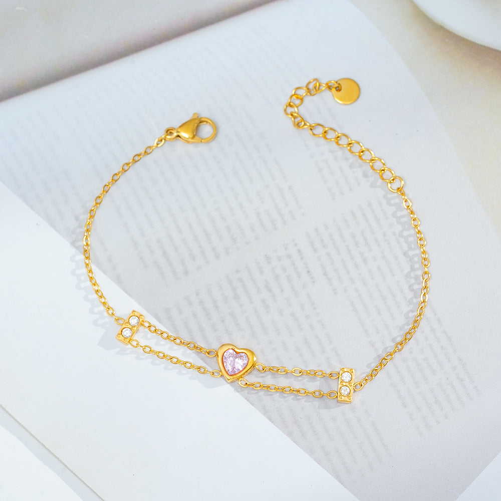 Wholesale Titanium Steel Love Lock Bracelet Stylish Jewelry Accessory for Women