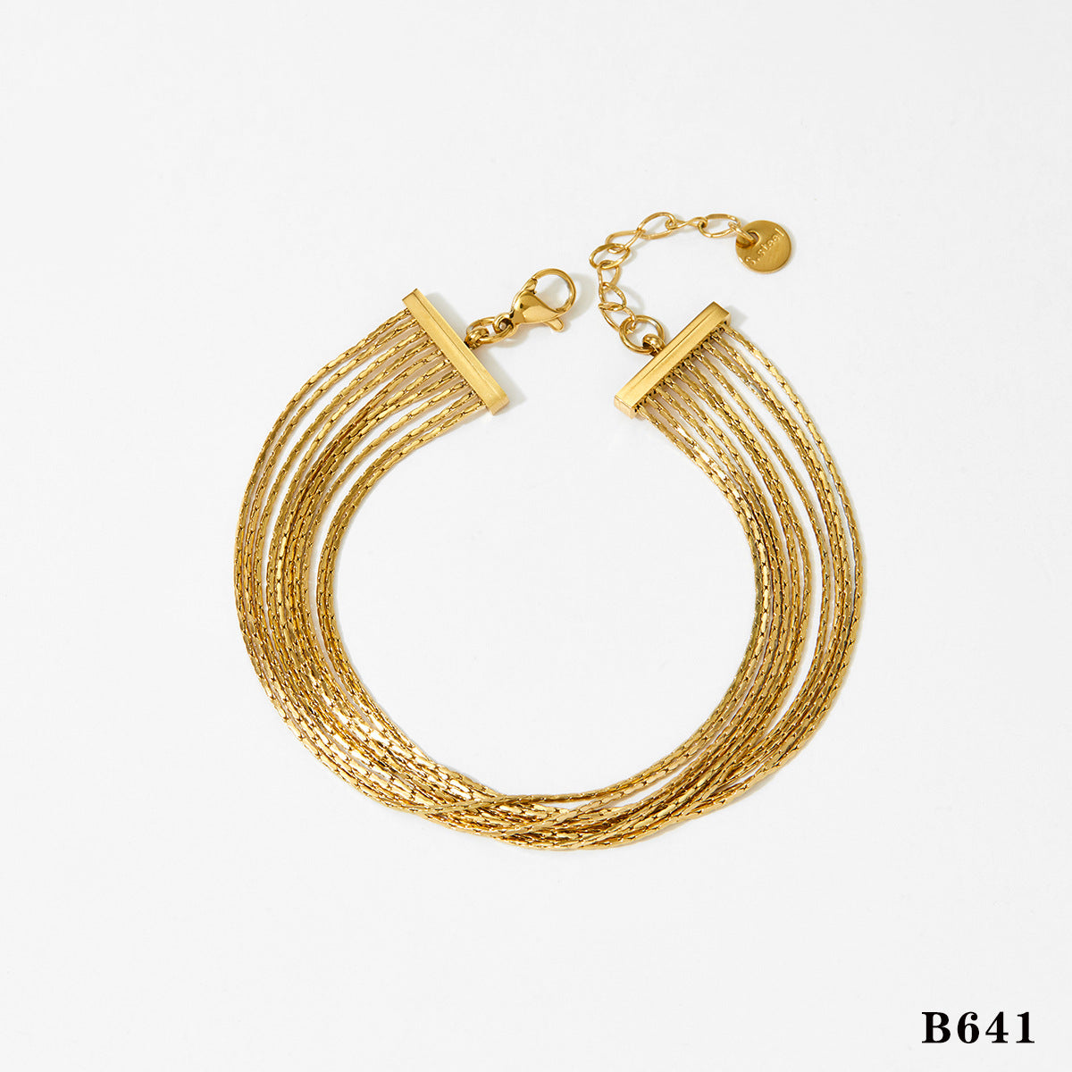 Wholesale  Stainless steel multi-layer chain necklace bracelet suit