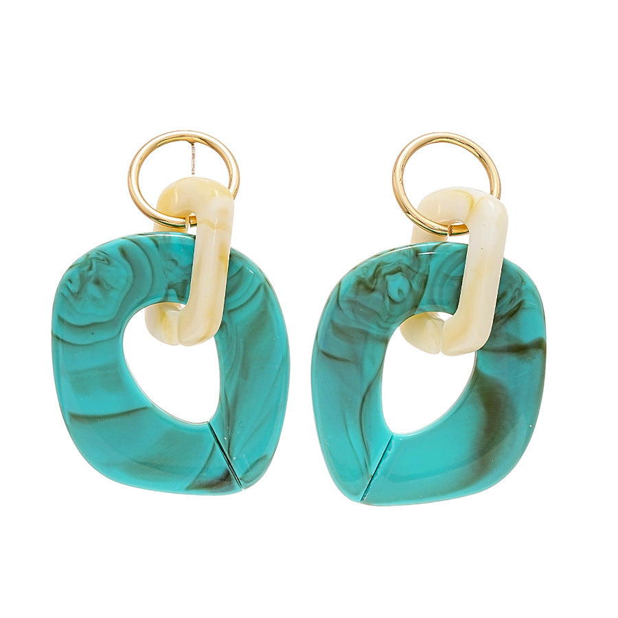 Wholesale  Acrylic Geometric Round Cut Out Earrings