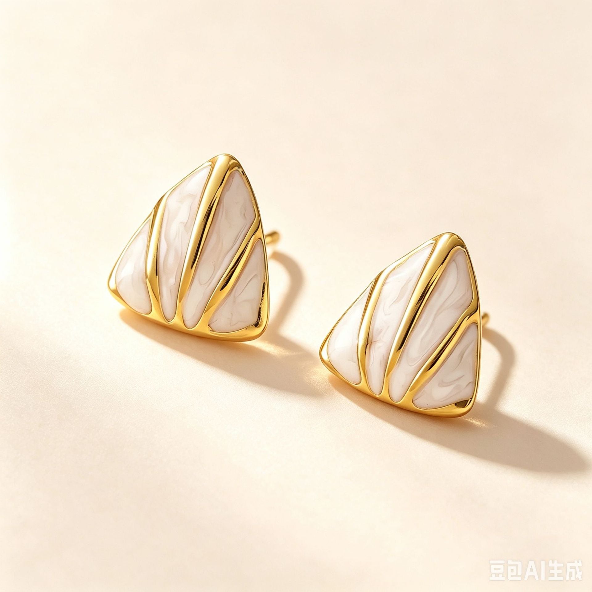 Wholesale Stainless Steel Triangle Enamel Earrings Cute Fashion Accessory