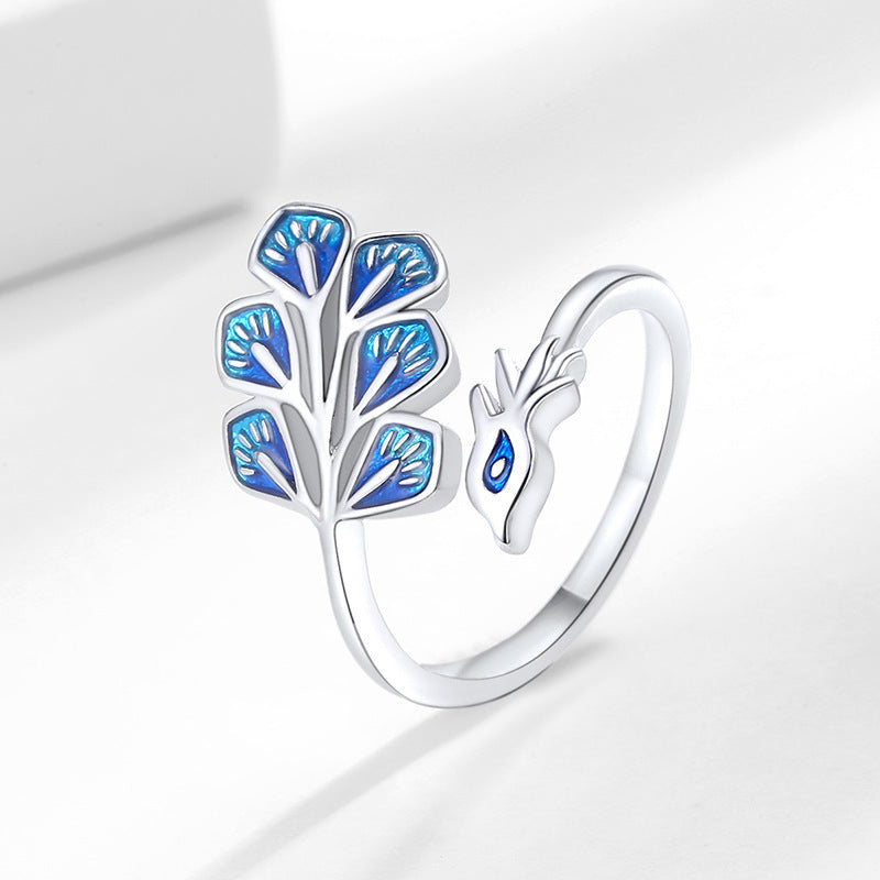 Wholesale Copper Peacock Adjustable Ring,  Fashion Animal Jewelry for Everyday Wear