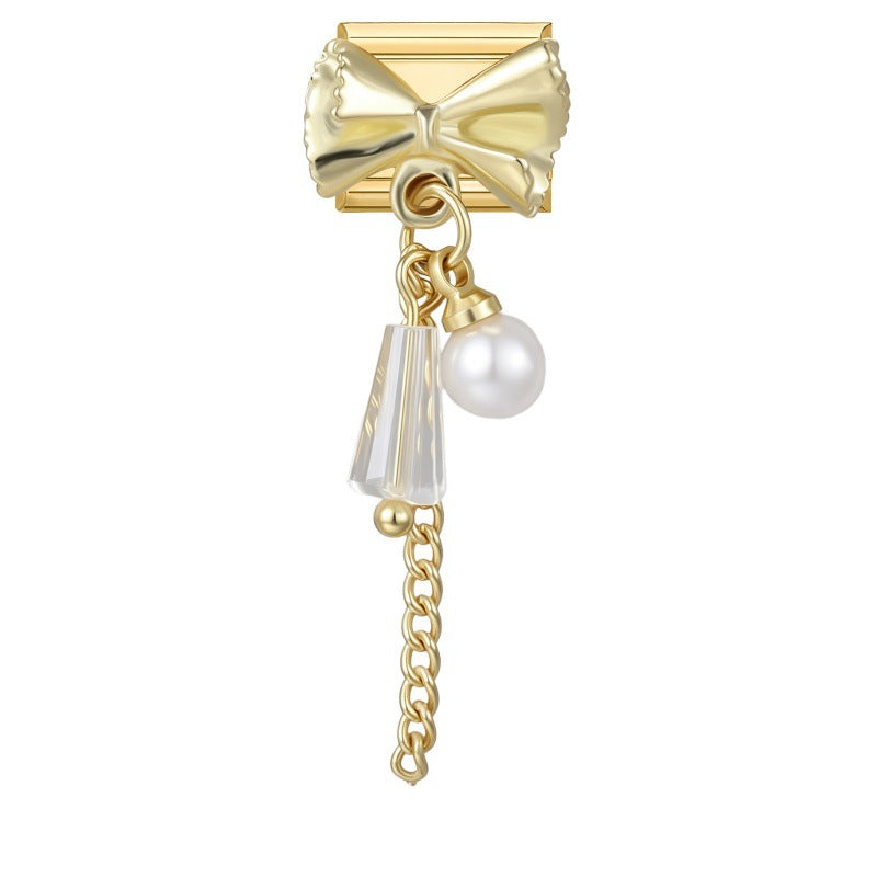 Wholesale Gold Bow Heart Tassel Pendant Set DIY Bracelet Jewelry Accessories Stylish Craft Supplies For Party And Boutique Resale