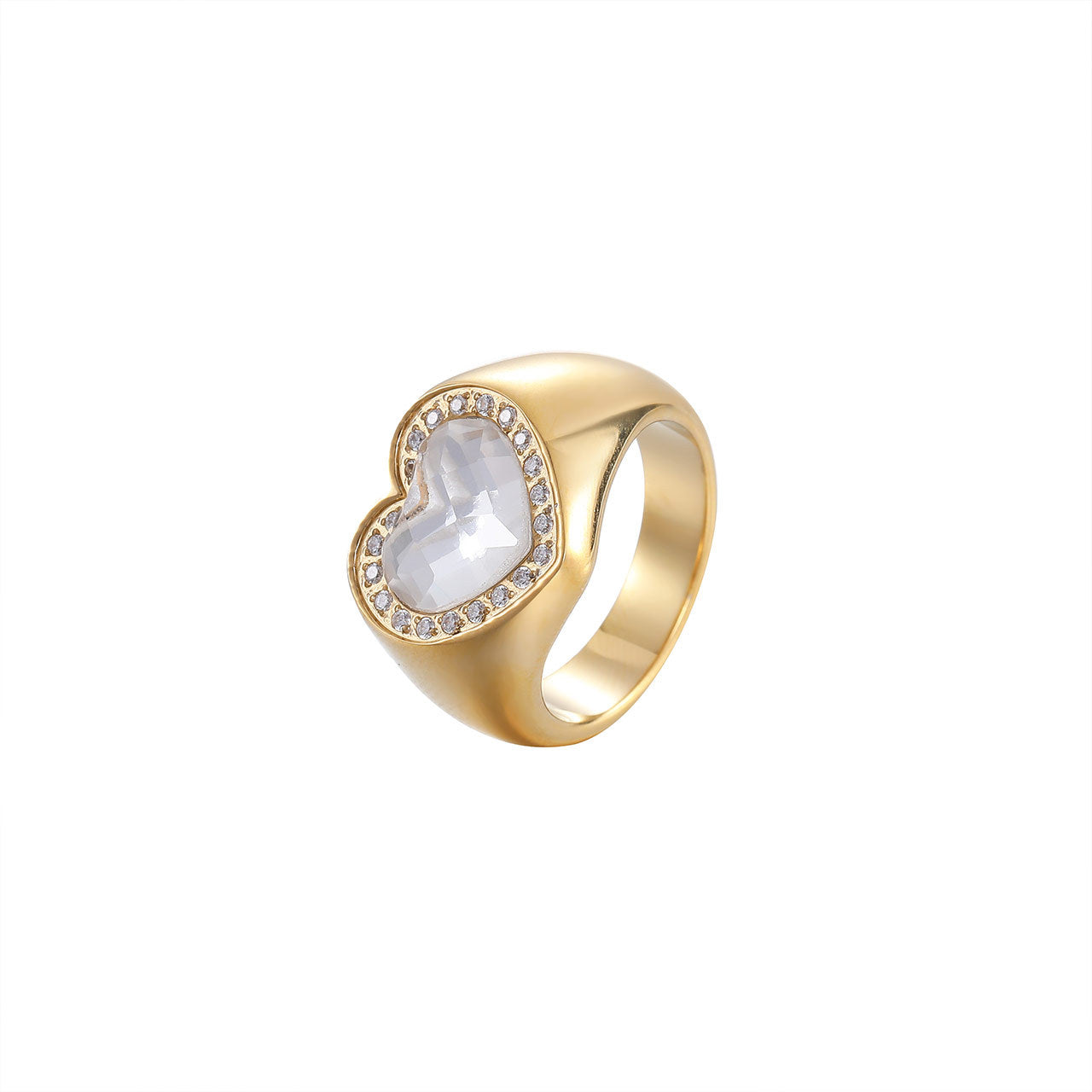 Wholesale Retro Heart-Shaped Titanium Steel Ring
