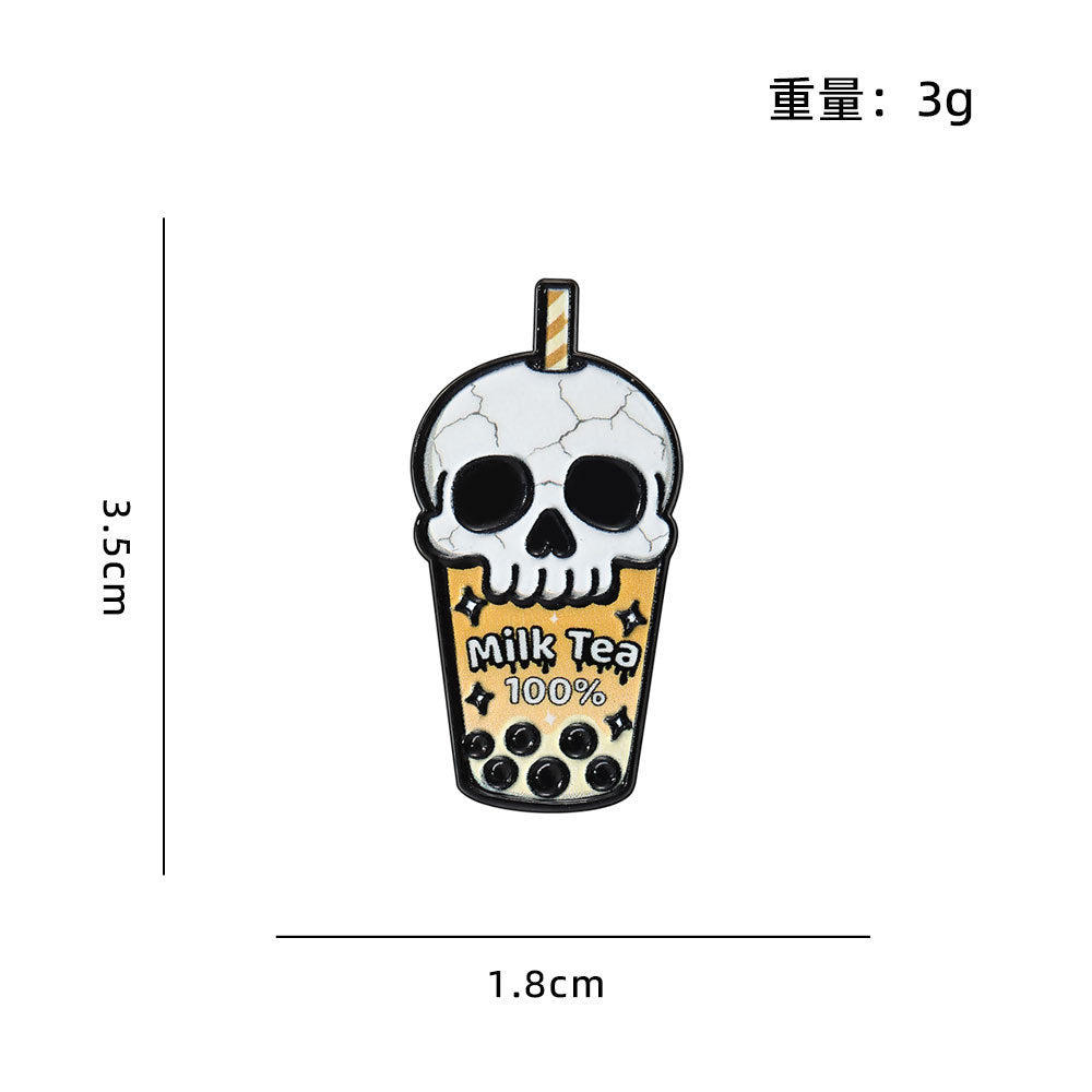 Wholesale  Skull Pumpkin Metal Pin Brooch Dark Style Decorative Jewelry Accessory For Party Gift