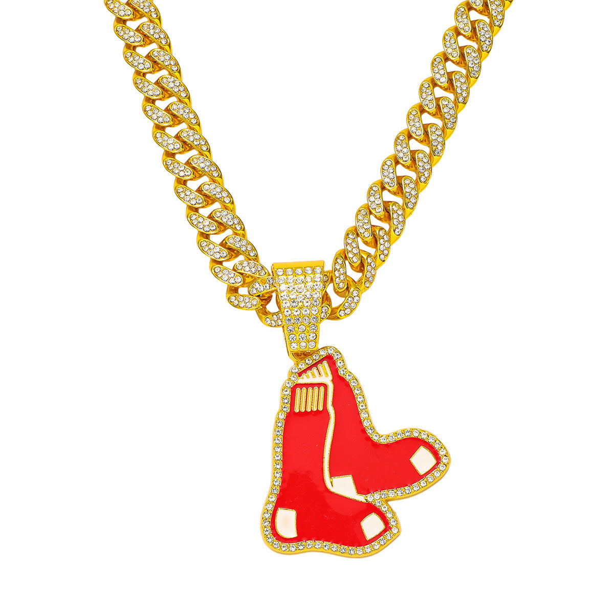 Wholesale Hip Hop Cuban Chain Pendant Necklace Men' s Zinc Alloy Electroplated Boutique Resale Jewelry Accessory