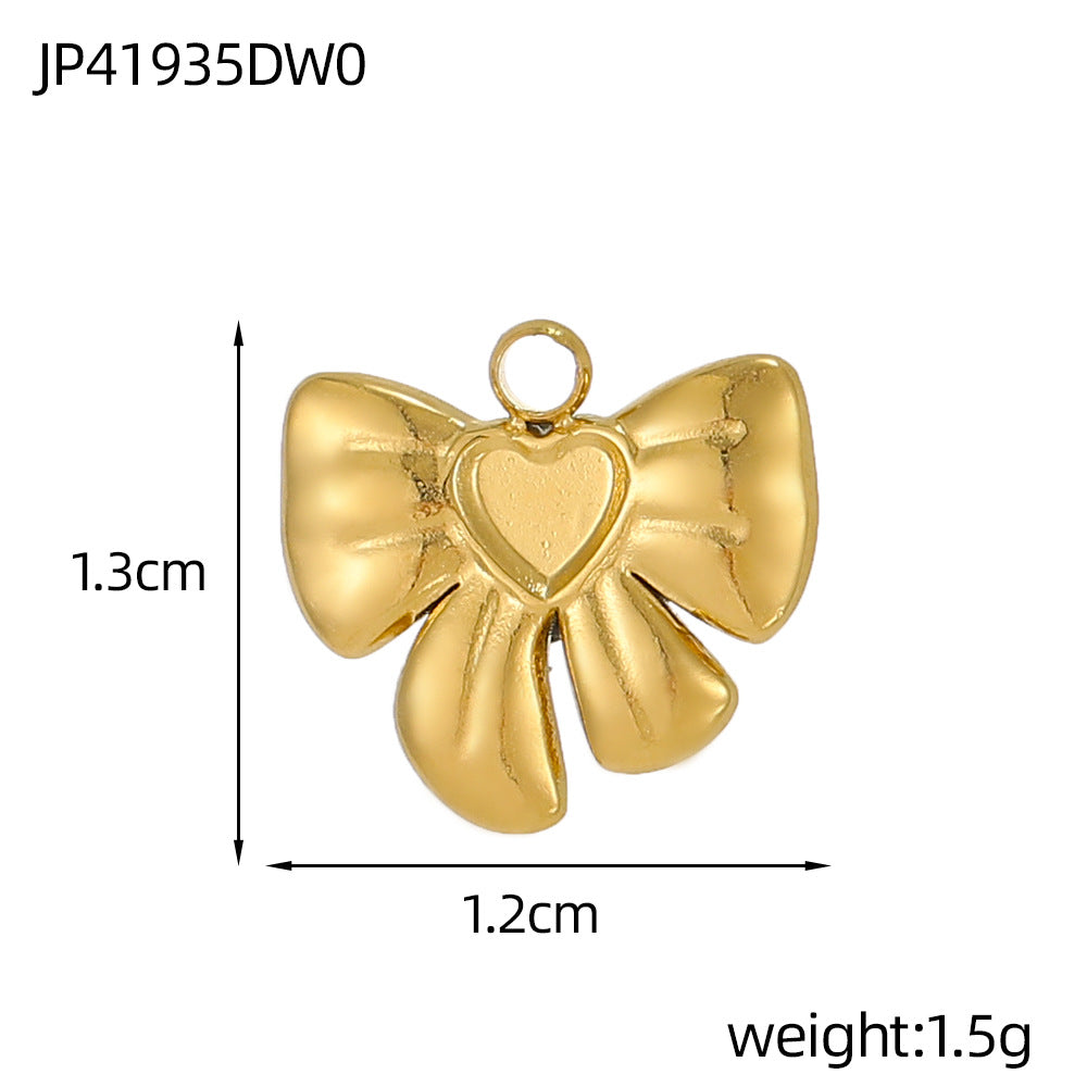 Wholesale Stainless Steel Bow DIY Pendant