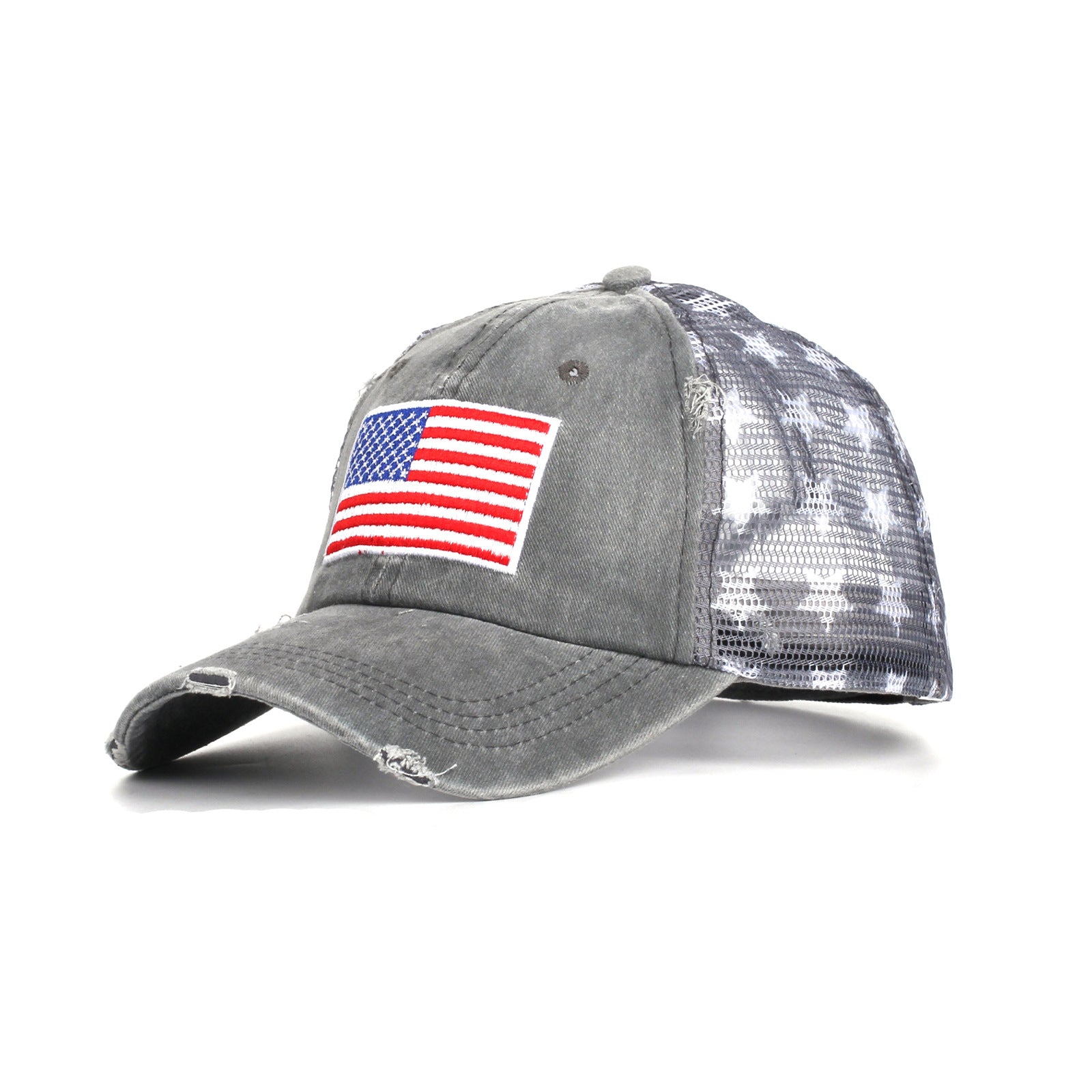Wholesale American Flag Five Pointed Star Baseball Cap Hat ACC-HT-JingHong005