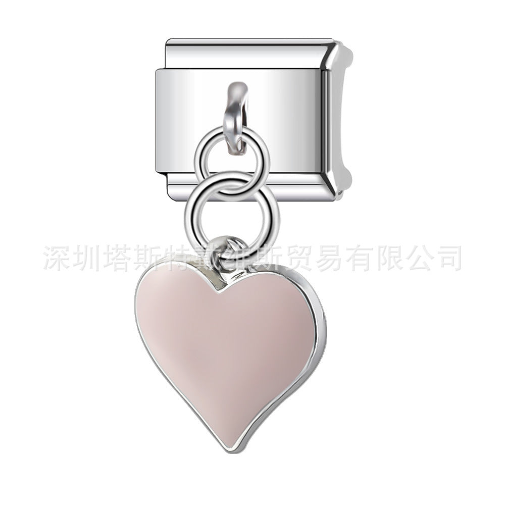 Wholesale Heart-Shaped 9mm Alloy Electroplated Pendant – DIY Bracelet Charm,  Boutique Resale Jewelry Accessory