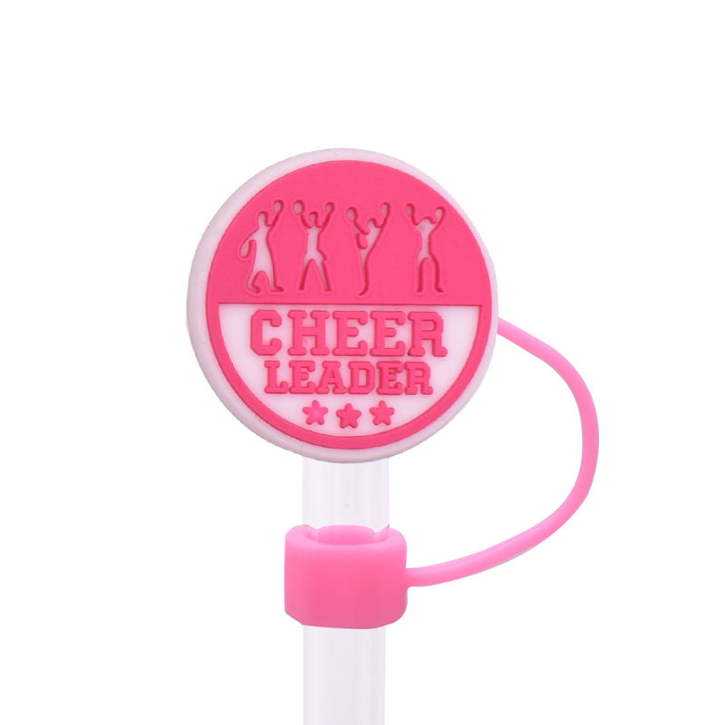 Wholesale Random 100pcs Pink Series 8/10mm PVC Soft Straw Tube Cap