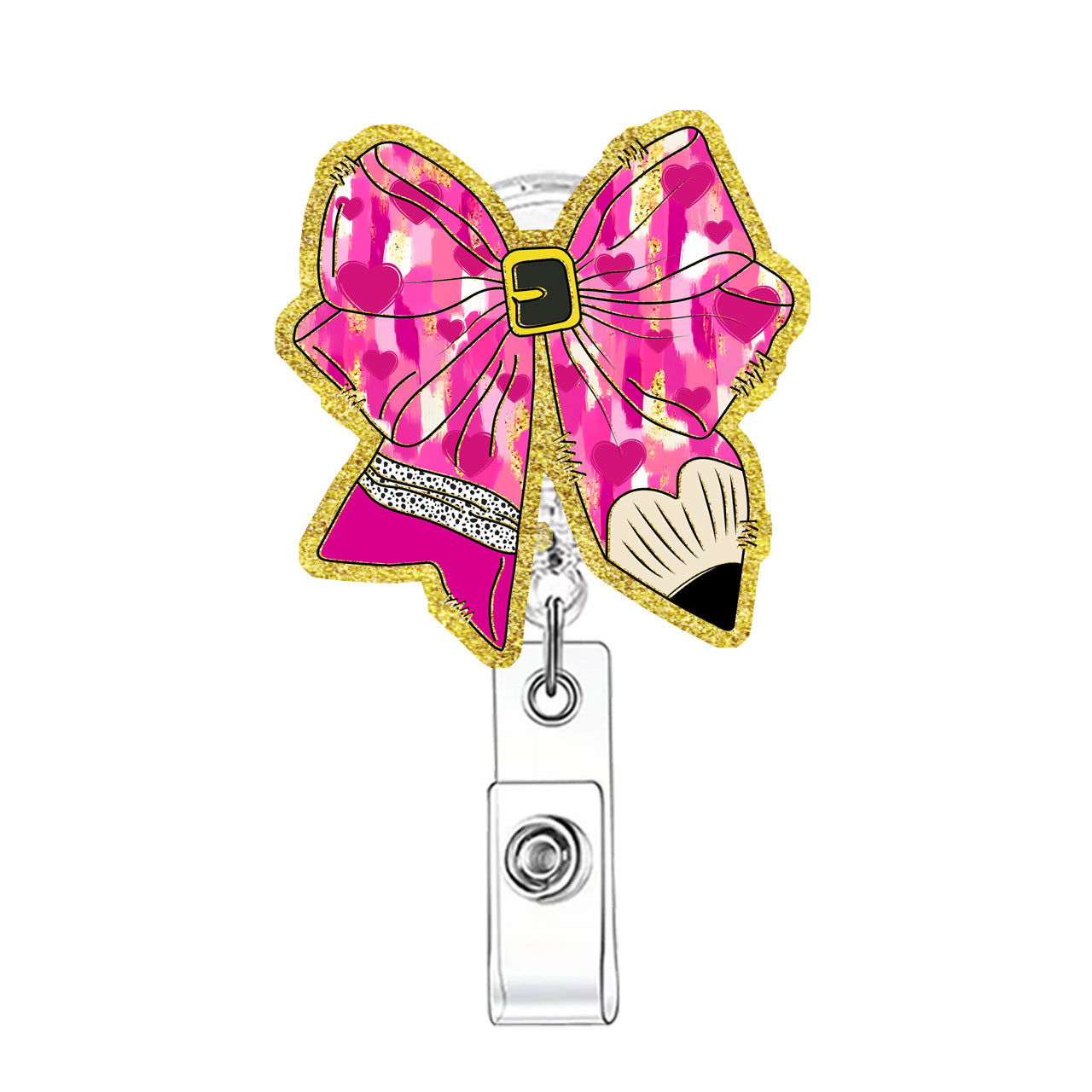 Wholesale Christmas bow badge clip Badge Reels
