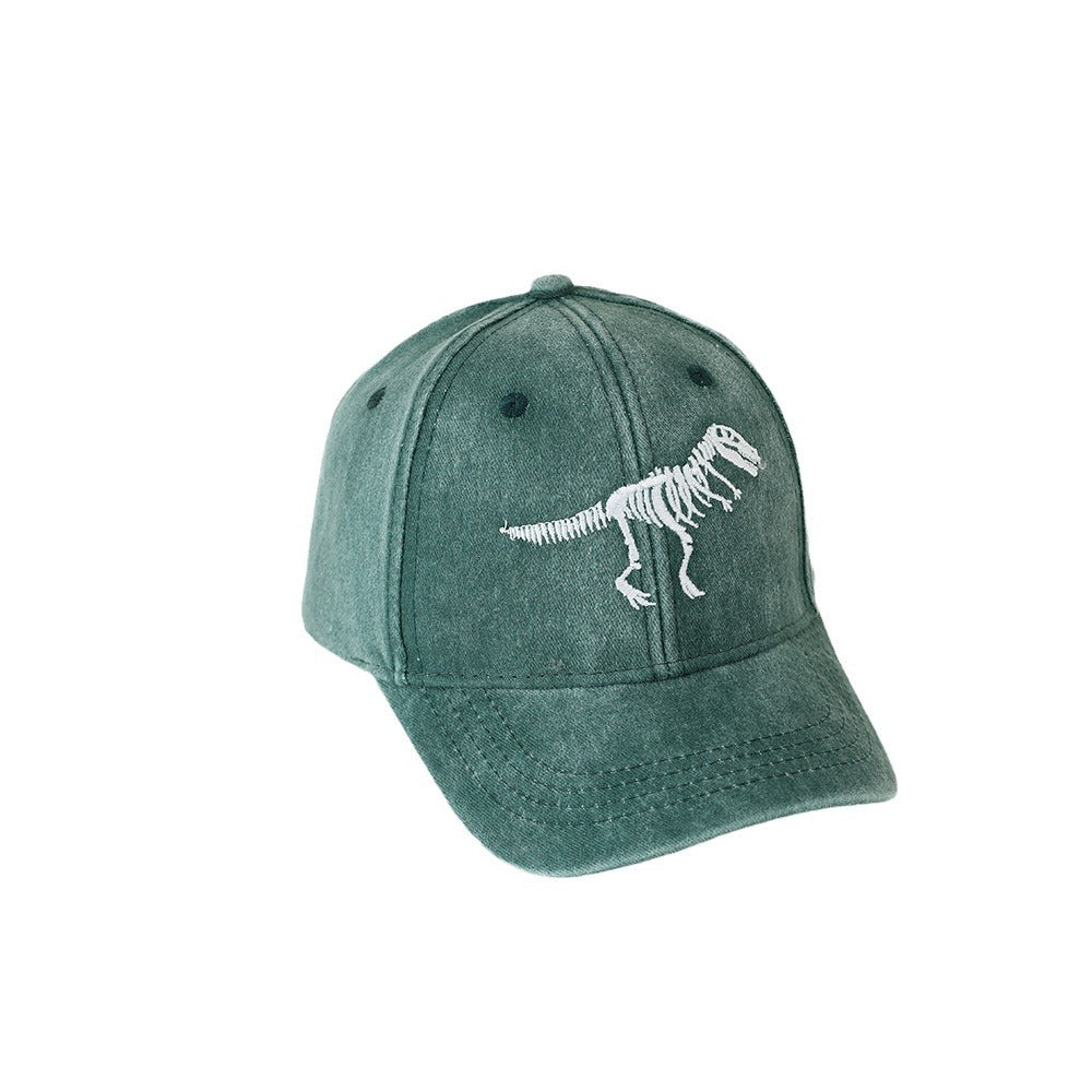 Wholesale dinosaur skull washed peaked cap children's baseball cap