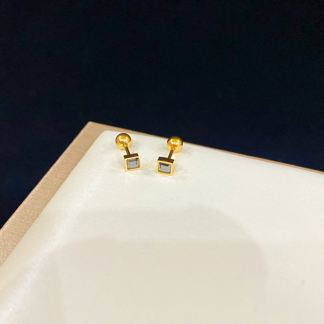 Wholesale Titanium Steel Non-fading Screw Mini Earrings ACC-ES-YZXW001