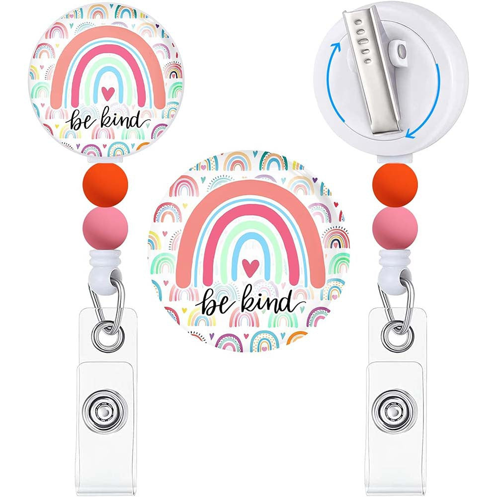 Wholesale Rainbow Devil Eyes Autism Badge Scroll Retractable Keychain Badge Reels ACC-KC-ChiHai009