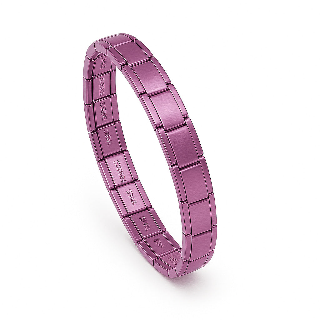 Wholesale Italian Modular Color Stainless Steel Elastic Bracelet